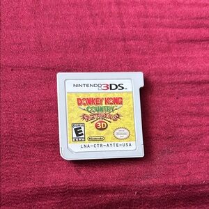 Nintendo Donkey Kong Country Returns 3D Cartridge - White & Yellow Label